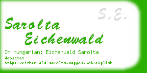 sarolta eichenwald business card